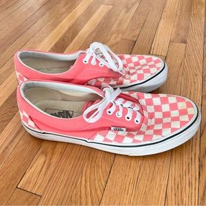 VANS Authentic Checkerboard lace up pink lemonade men’s 8.5